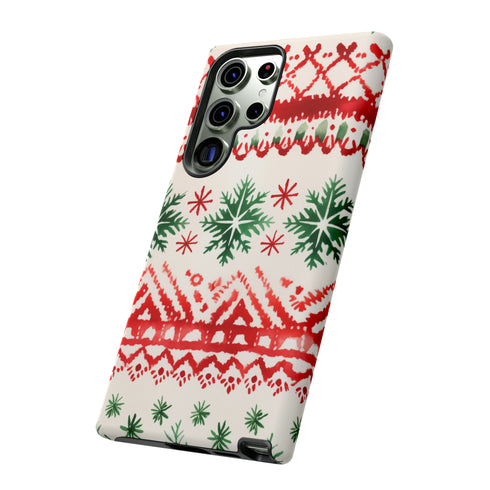 Watercolor Study of Christmas Patterns - Impact Resistant Phone Case